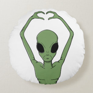 Cojín Redondo Alien Heart Pose