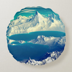 Cojín Redondo Alien Planet - Material gráfico de computadora 3D.