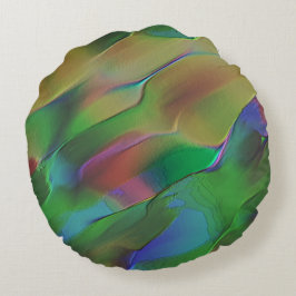 Cojín Redondo Alimentos con predominio de verde y amarillo