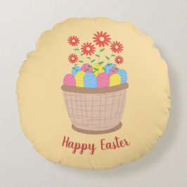 Cojín Redondo Almofada redonda de Páscoa (Happy Easter)