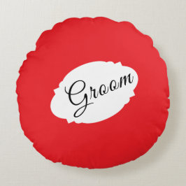Cojín Redondo Almohadilla Groom personalizada - Decoración moder