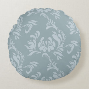 Cojín Redondo Almohadilla redonda de acento azul y zinc para amo