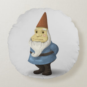 COJÍN REDONDO ALMOHADÓN REDONDO GNOME DE JARDÍN MONO