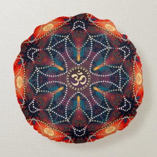Cojín Redondo Almohadón redondo Om Mandala de energía celta geom