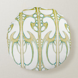 Cojín Redondo Alphonse Mucha arte nuevo arte abstracto