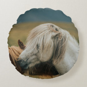 COJÍN REDONDO AMABLE PAREJA DE CABALLOS