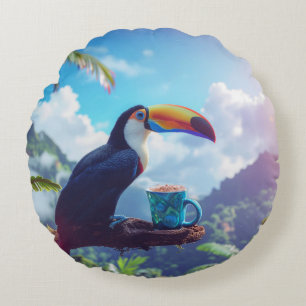 COJÍN REDONDO AMANTE DEL CACAO - TOUCAN