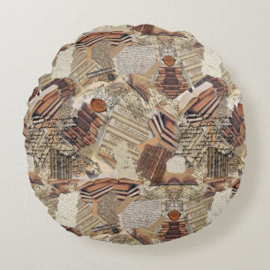 Cojín Redondo Amantes del escritor y del libro