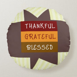 Cojín Redondo amarillo zigzag