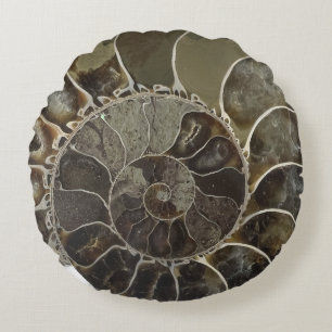 Cojín Redondo Amber Crystal Nautilus Shell Pillow