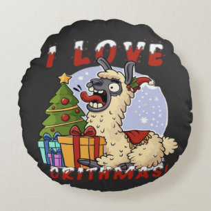 Cojín Redondo AME LA NAVIDAD Llama
