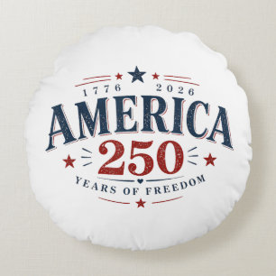 Cojín Redondo América EE. UU. 250º, 250 años de libertad