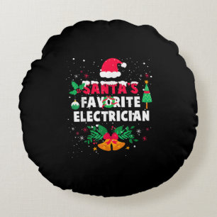 Cojín Redondo Amigos Navidades favoritos de electricidad regalo