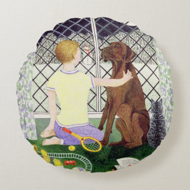 Cojín Redondo Amigos para siempre (Anverso)