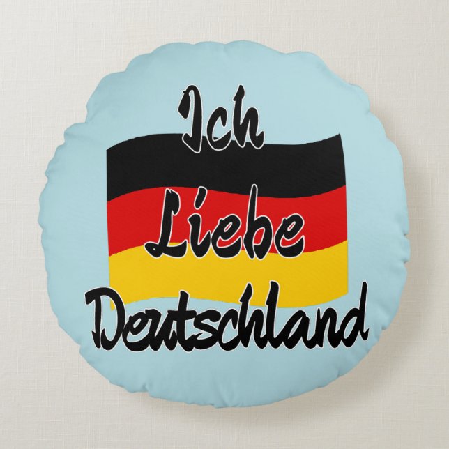 Cojín Redondo Amo Alemania (Anverso)