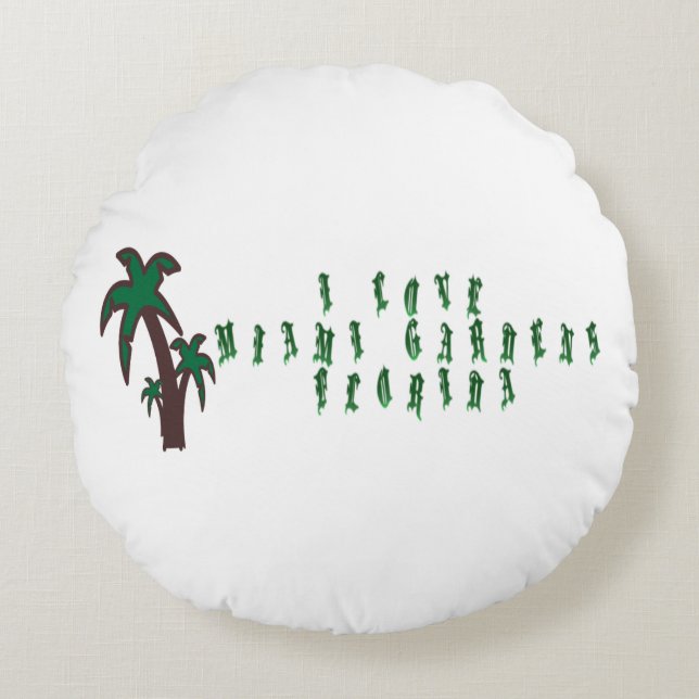 Cojín Redondo Amo Miami Gardens Florida (Anverso)