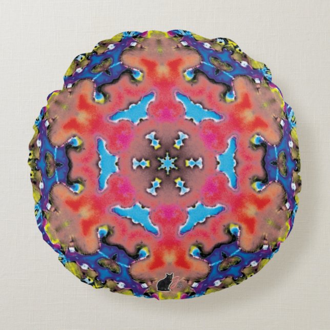 Cojín Redondo Amonium Kaleidoscope (Anverso)