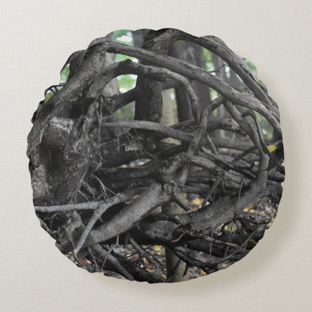 Cojín Redondo Amor a un árbol caído (Anverso)