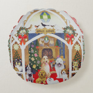 Cojín Redondo Amor de la casa de campo del acebo