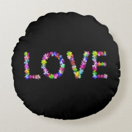 Cojín Redondo Amor en Todas sus Formas | Inspirador Diseño de Ac