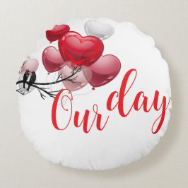 Cojín Redondo Amor – Feliz día de San Valentín