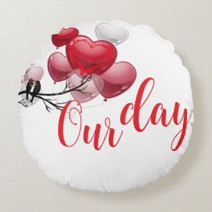 Cojín Redondo Amor – Feliz día de San Valentín