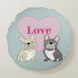 Cojín Redondo Amor - perros lindos