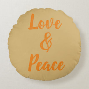 Cojín Redondo Amor y paz beige