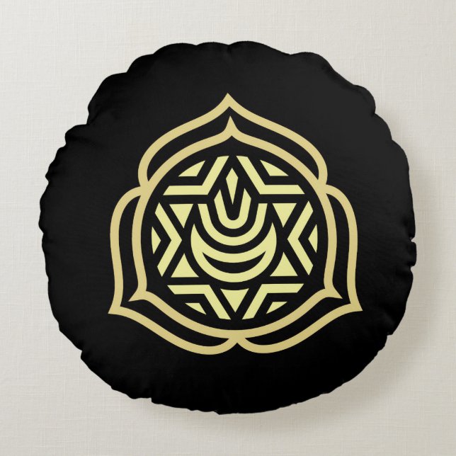 Cojín Redondo Amortiguador de la meditación (Anverso)