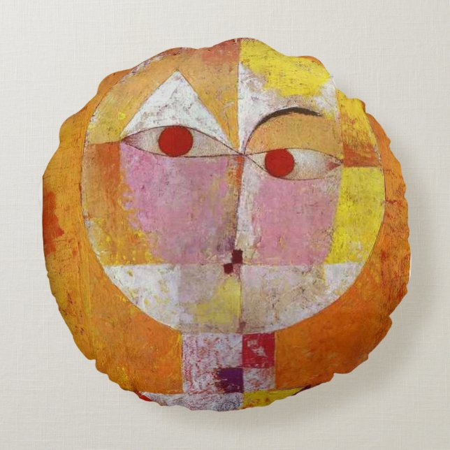 Cojín Redondo Amortiguadores abstractos del Senecio del ~ del (Reverso)