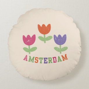 Cojín Redondo Amsterdam Tulips