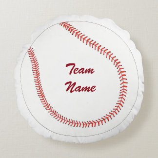 Cojín Redondo Añadir Personalizados de nombre de equipo de béisb