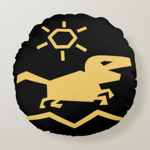 Cojín Redondo Ancianos antepasados animales