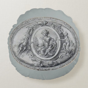 Cojín Redondo Ángel de época y dioses arte romano griego