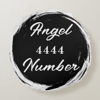 Cojín Redondo Ángel número "4444" Doble cara