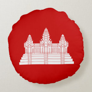 Cojín Redondo Angkor Wat Ver.2.0. Templo Khmer