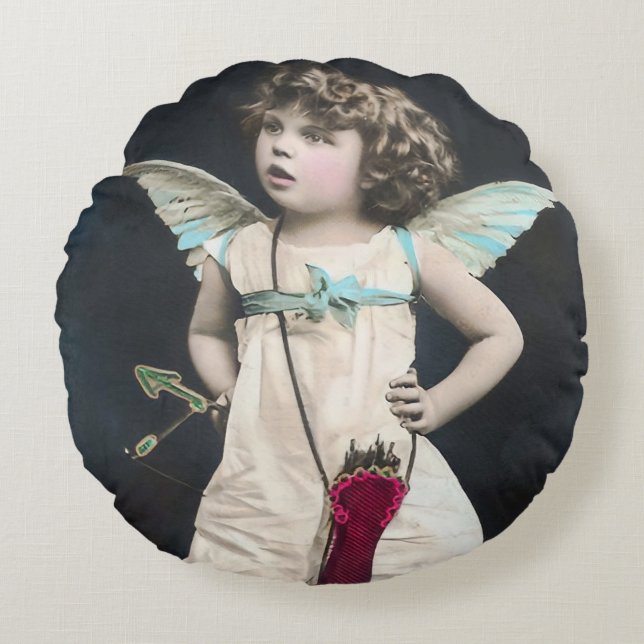 Cojín Redondo Angry Cupid (Anverso)