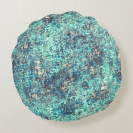 Cojín Redondo Ángulo de los hilos o azul y gris cian esponjoso