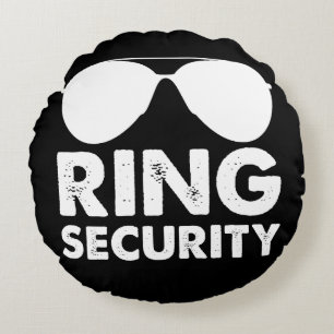 Cojín Redondo Anillo de Seguridad para Bodas Anillo de Boda