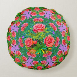 Cojín Redondo Anillos rosas