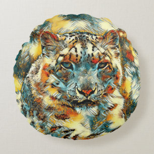 Cojín Redondo AnimalArt_Leopard_001