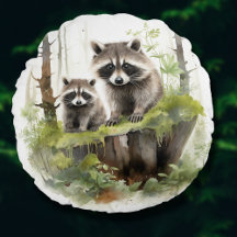Animales De Woodland Raccoons Niños De La Sala Dec