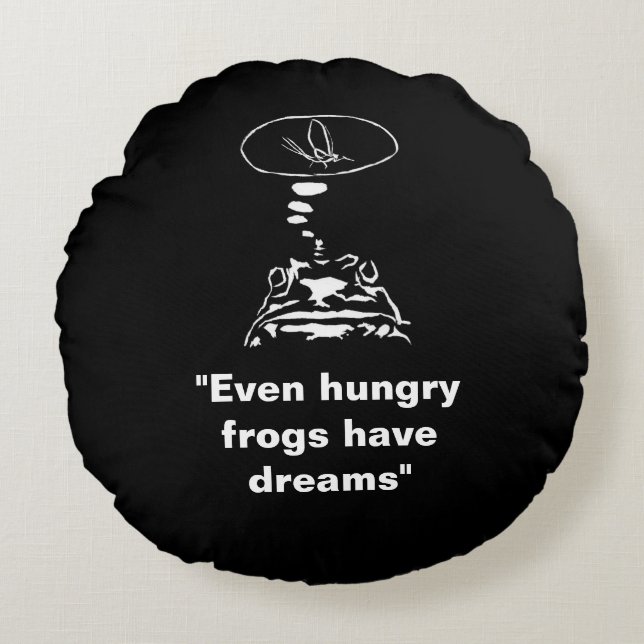 Cojín Redondo Animales inteligentes de ciencia ficción "Sueños d (Anverso)
