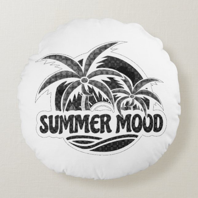 Cojín Redondo Ánimo de verano (Anverso)