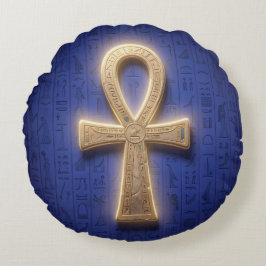 Cojín Redondo Ankh Symbol Bedeutung – Schlüssel des Lebens