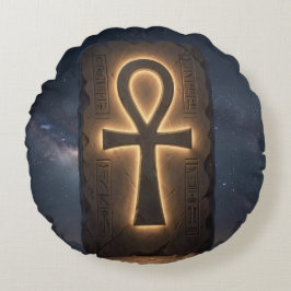 Cojín Redondo Ankh Symbol Meaning – Key of Life´12