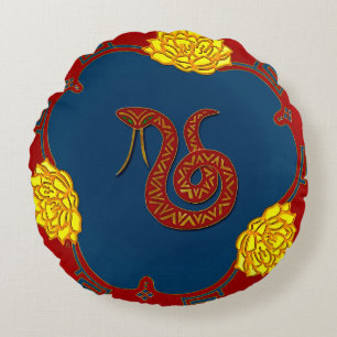 Cojín Redondo Año De La Serpiente