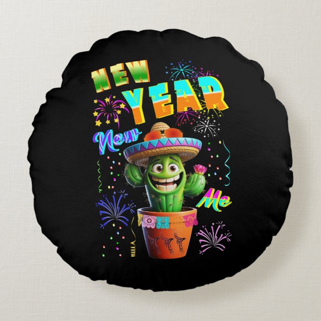 Cojín Redondo Año nuevo (Anverso)