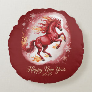 Cojín Redondo Año Nuevo Chino del Caballo 2026