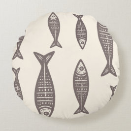 Cojín Redondo Anouke Coastal Fish / Driftwood Taupe